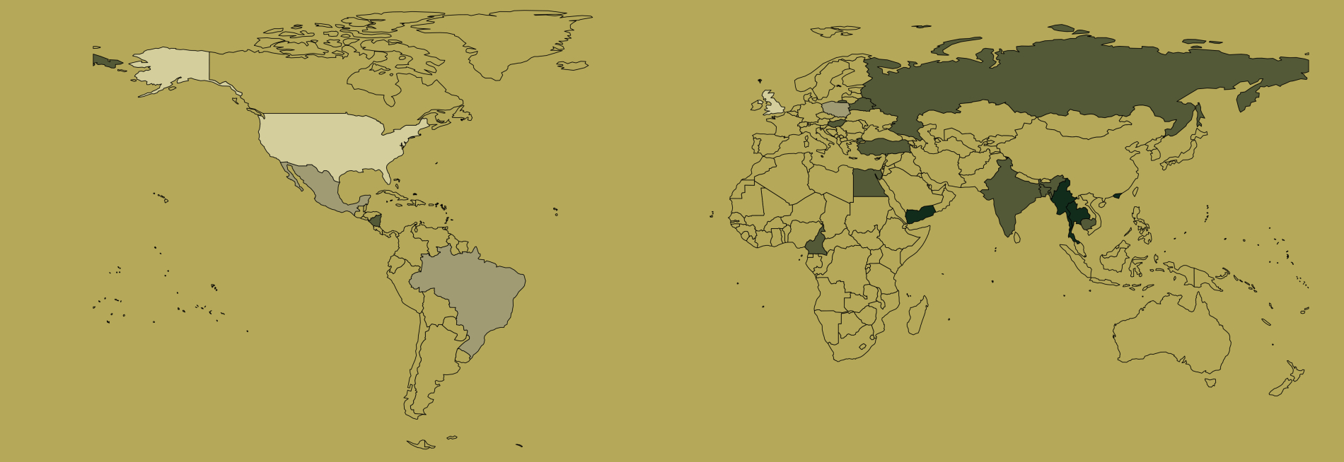 Weltkarte mit Ländern in verschiedenen Farben markiert, die den jeweiligen Grad der Wissenschaftsfreiheit anzeigen.