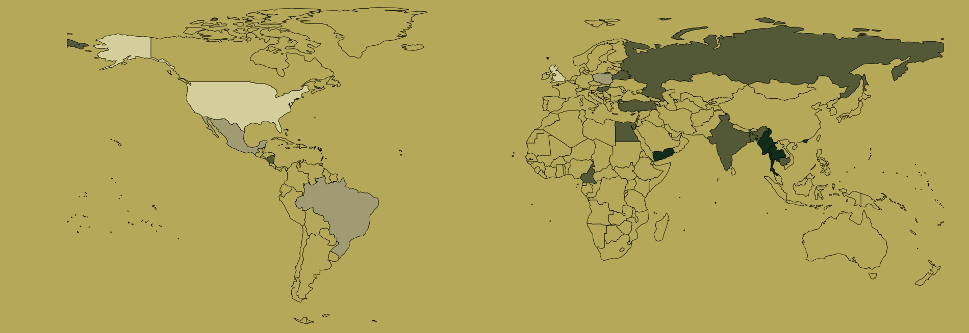 Karte der Welt