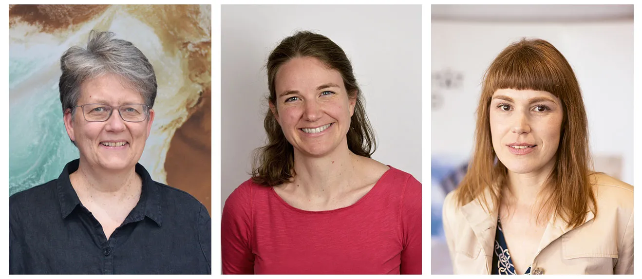 Portraits von drei Frauen