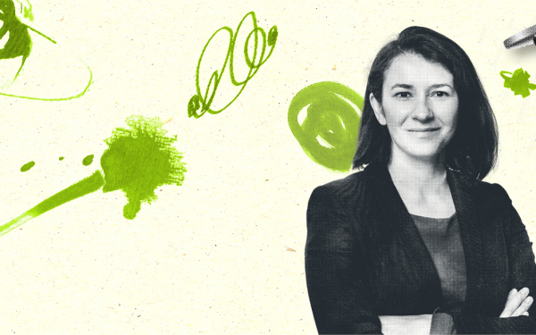 Illustration mit Portrait einer Frau