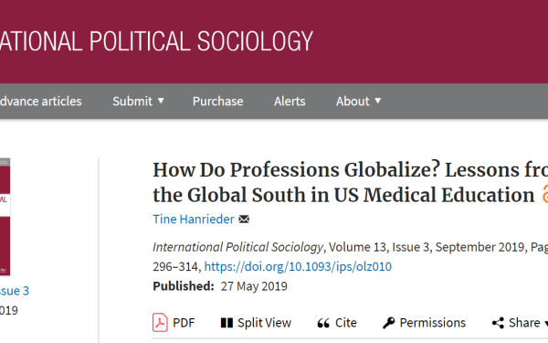 Screenshot Publikation International Political Sociology