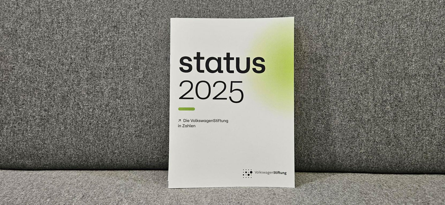 Cover der Broschüre status 2025 - Jahresbericht der VolkswagenStiftung