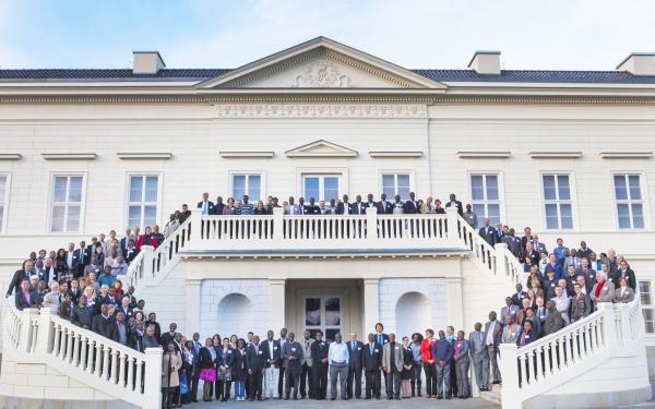 Gruppenfoto im Schloss Herrenhausen