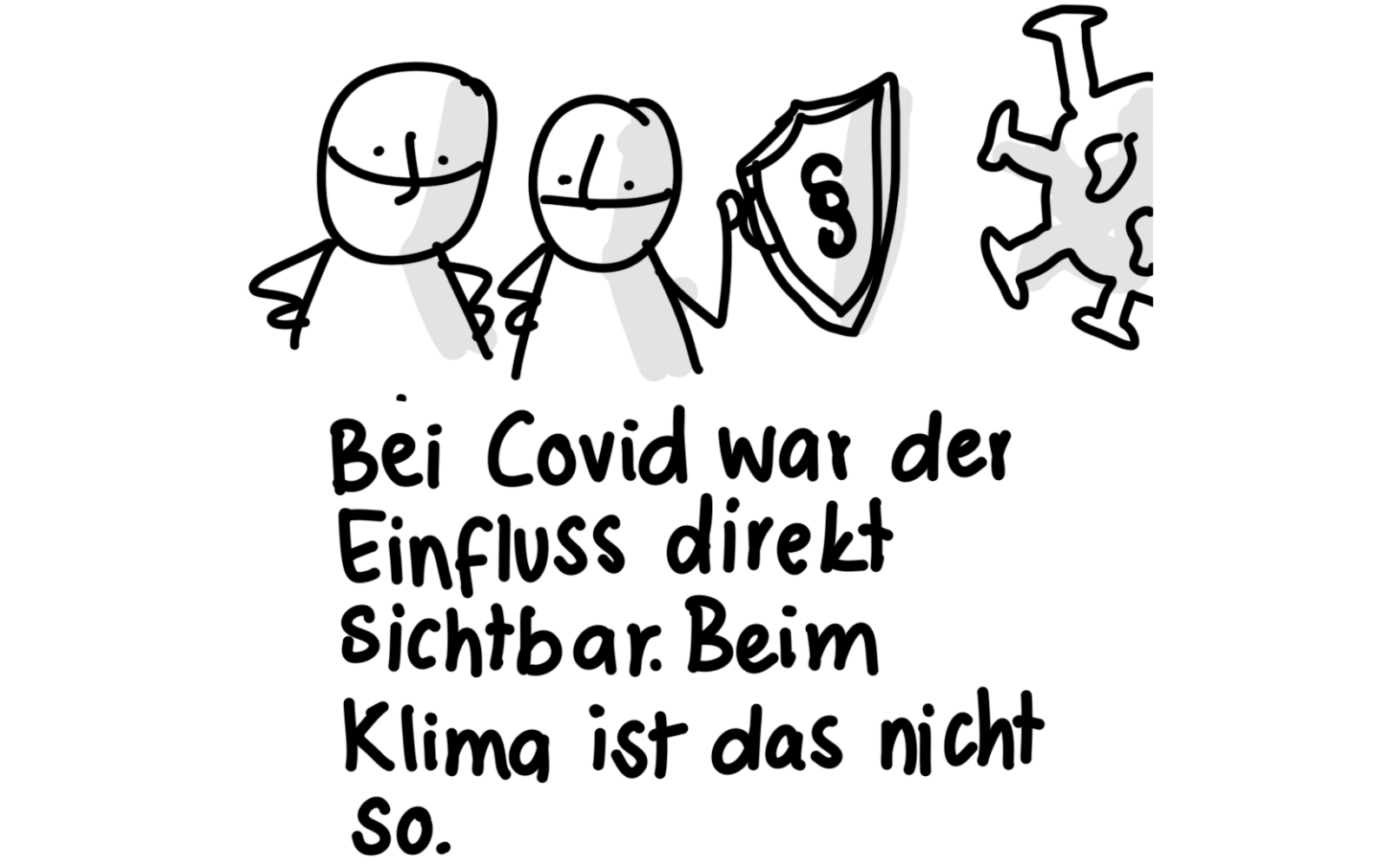 Sketchnote mit Text "Wir können das gemeinsam schaffen!)