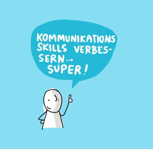 Illustration "Kommunikations-Skills verbessern... Super!