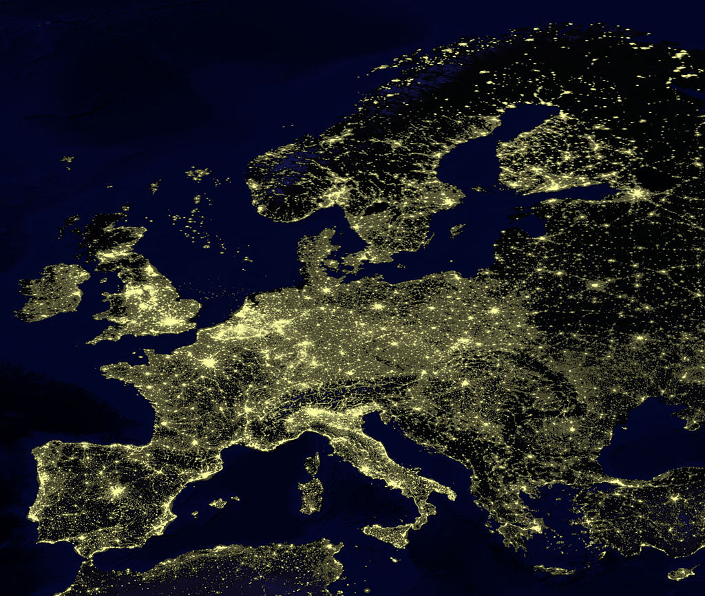 Europa bei Nacht