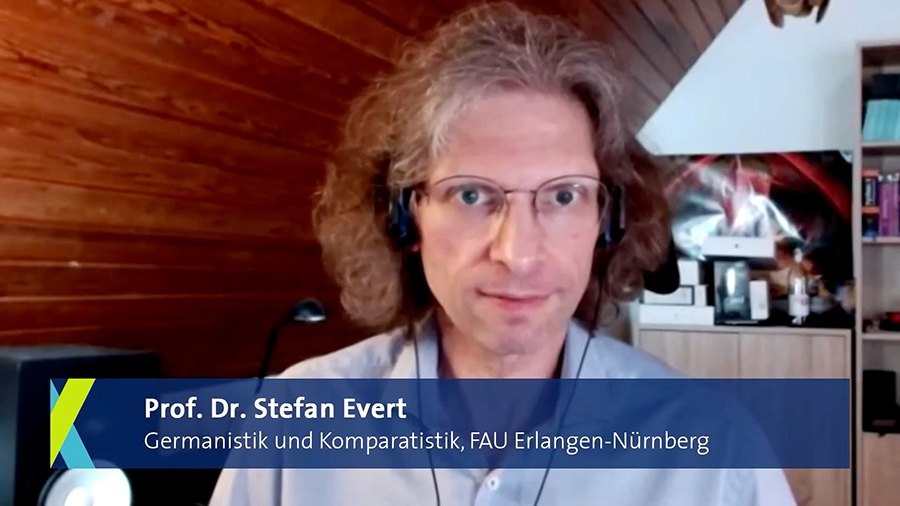 Der Sprachwissenschaftler Prof. Dr. Stefan Evert von der Universität Erlangen-Nürnberg ist zu sehen´.