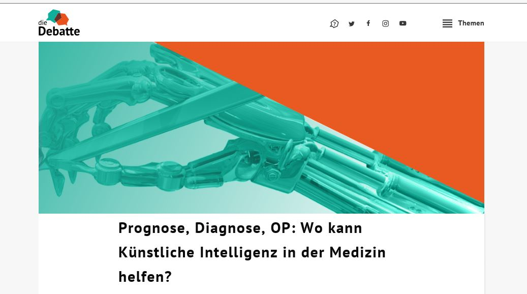 "Die Debatte" über Künstliche Intelligenz in der Medizin