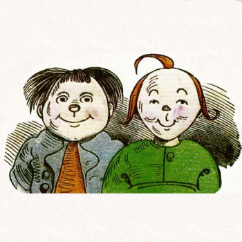 Wilhelm Busch, kolorierte Federzeichnung von Max und Moritz