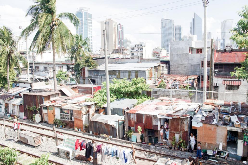 Slum in der philippinischen Hauptstadt Manila