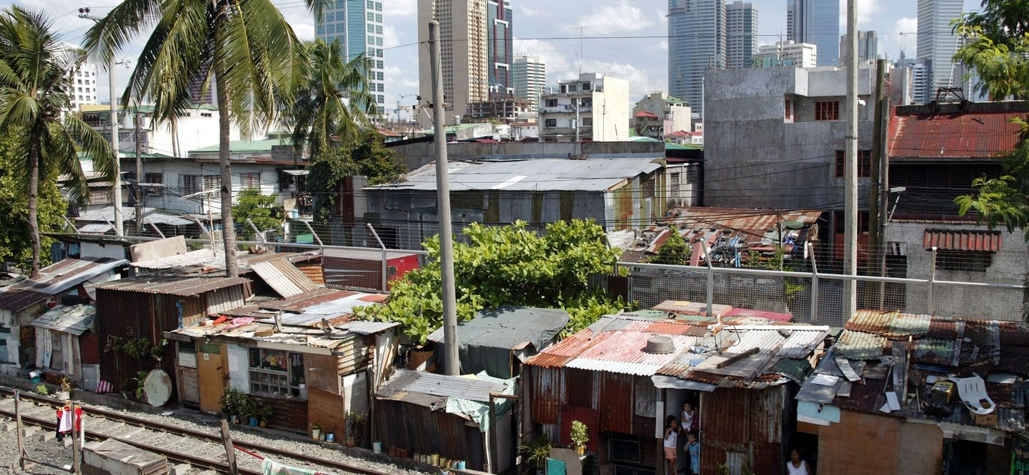 Slum in der philippinischen Hauptstadt Manila