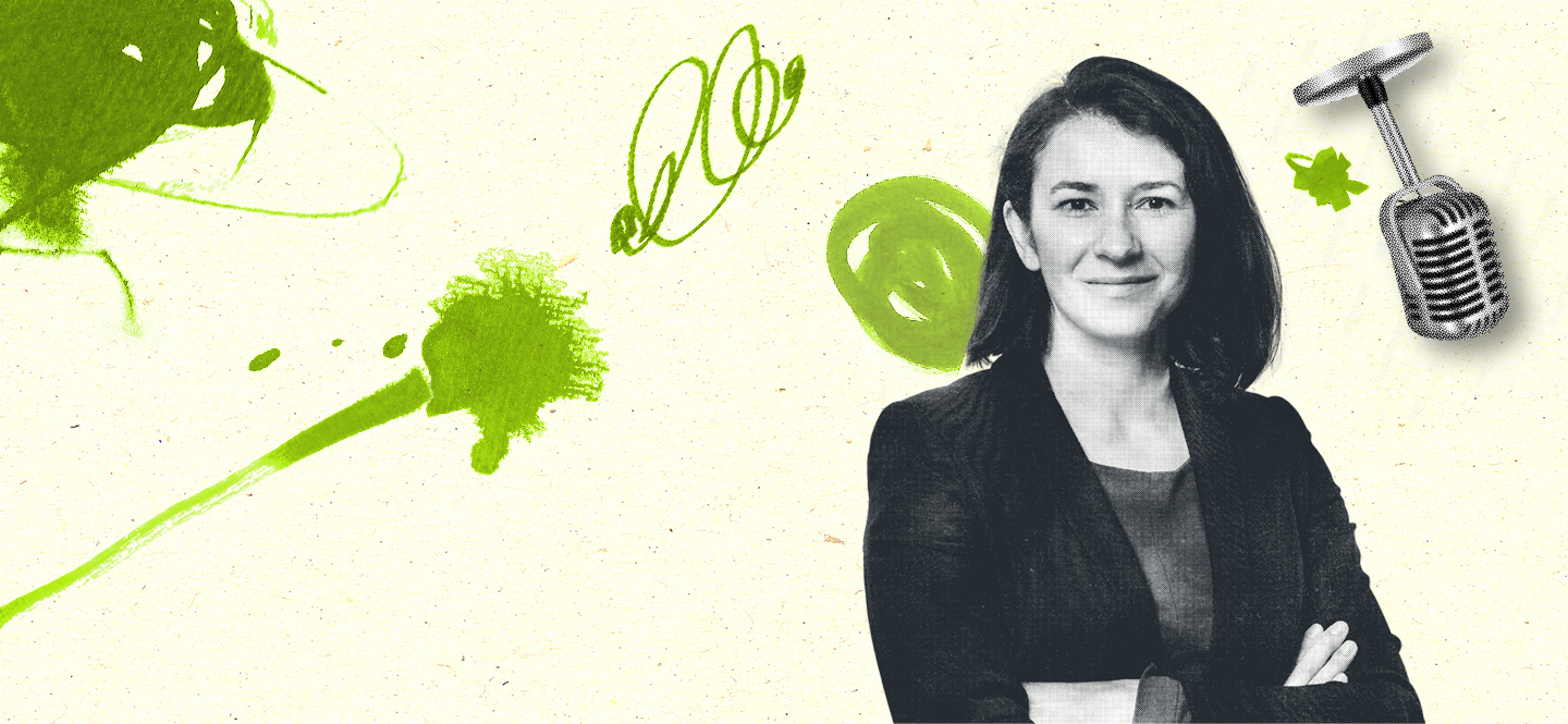 Illustration mit Portrait einer Frau